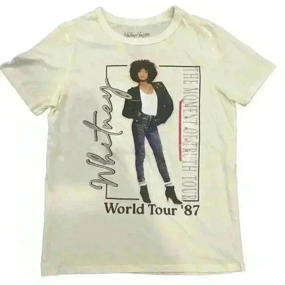Whitney Houston The Moment Of Truth Shirt World Tour 87 Womens XS